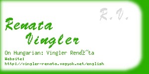 renata vingler business card